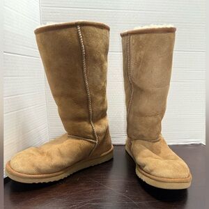 UGG Australia Classic Tall 5815 Tan Sheepskin Boots Leather Womens sz 7